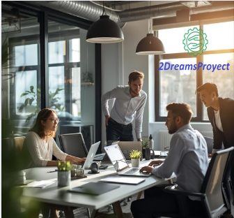 Ayuda a autonomos y Pymes Reunión de profesionales en una oficina moderna, colaborando en proyectos.